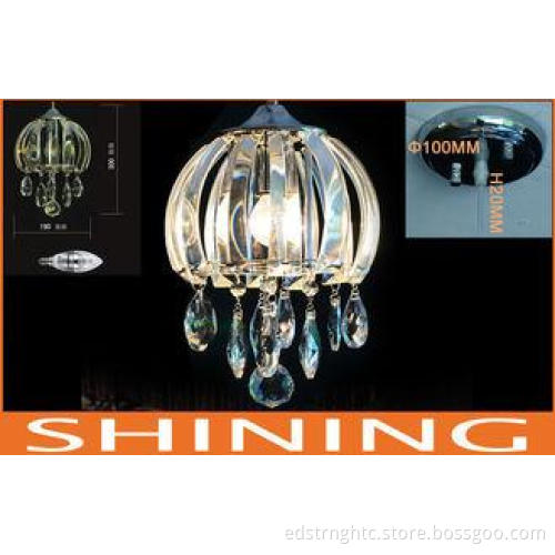 E14 * 1pcs Golden Pendant Crystal Light 220V For Home Light